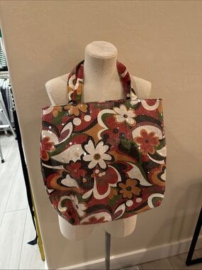 Sequin Floral Multicolor Tote Bag - Women